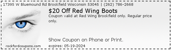 $20 Off Red Wing Boots
