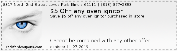 $5 OFF any oven ignitor