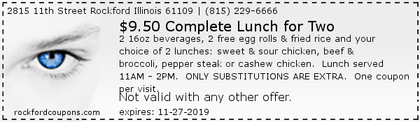 $9.50 Complete Lunch for Two
